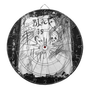 black such a happy color dart board