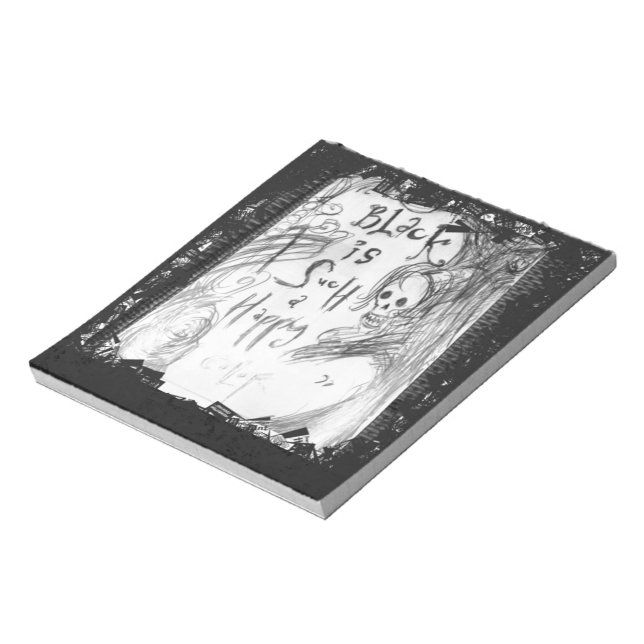 black such a happy color notepad (Rotated)