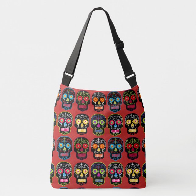Black Sugar a Skull Crossbody Bag (Front)