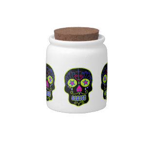 Black Sugar Skull Candy Jar