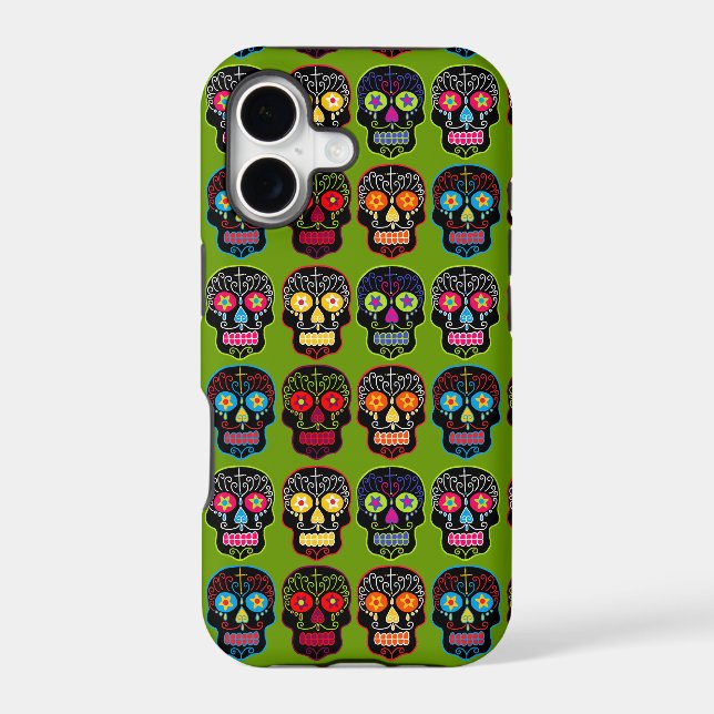 Black Sugar Skull Case-Mate iPhone Case (Back)