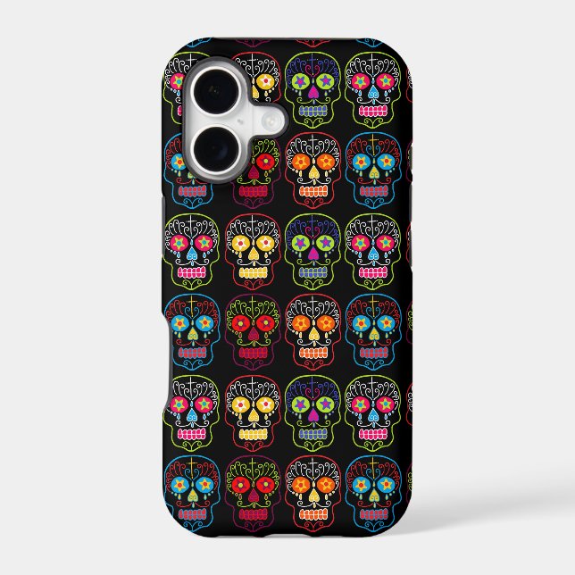 Black Sugar Skull Case-Mate iPhone Case (Back)