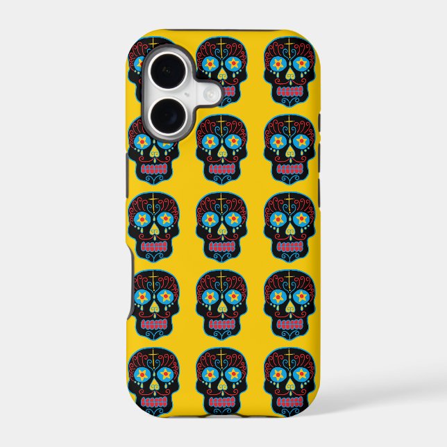 Black Sugar Skull Case-Mate iPhone Case (Back)