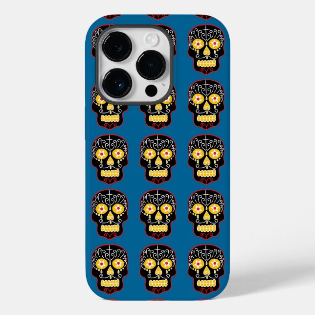 Black Sugar Skull Case-Mate iPhone Case (Back)