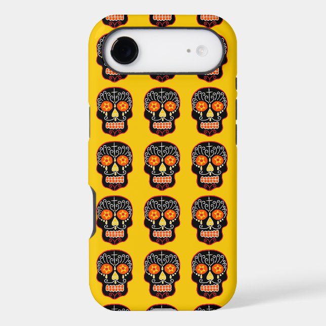 Black Sugar Skull Case-Mate iPhone Case (Back)