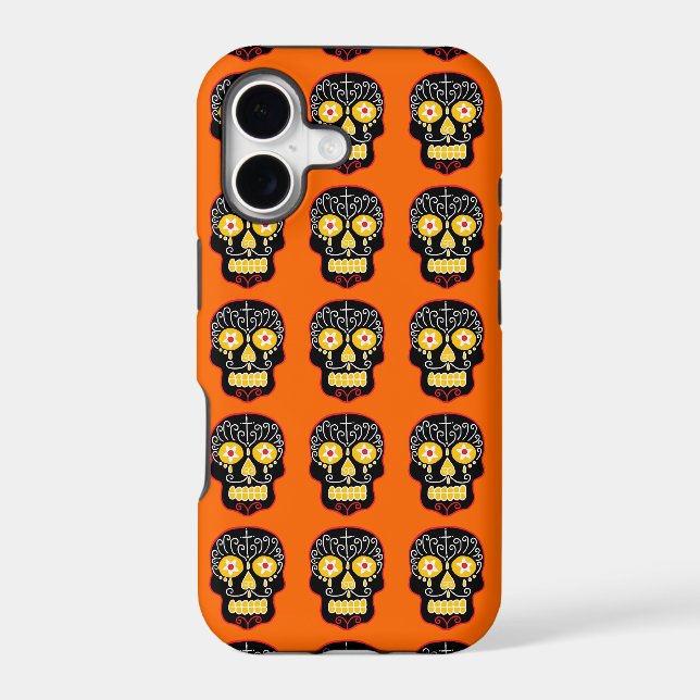 Black Sugar Skull Case-Mate iPhone Case (Back)