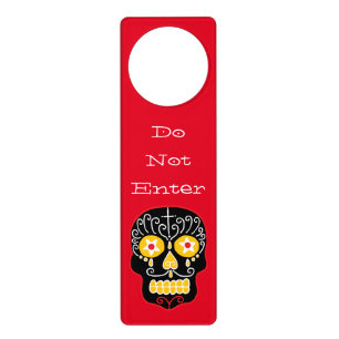 Black Sugar Skull Door Hanger