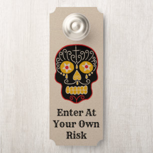 Black Sugar Skull Door Hanger