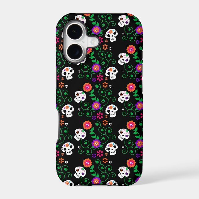 black sugar skull iphone case (Back)