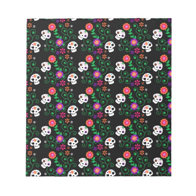 black sugar skull notepad (Front)