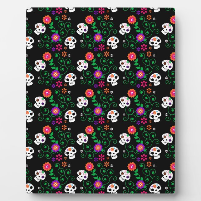 black sugar skull plaque (Front)