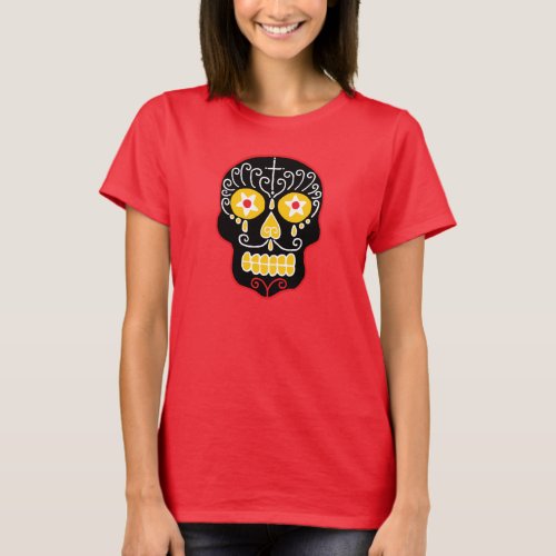 Black Sugar Skull T_Shirt