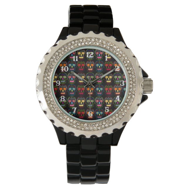 Black Sugar Skull Watch (Front)