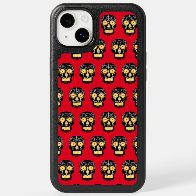 Black Sugar Skulls Otterbox iPhone Case (Back)