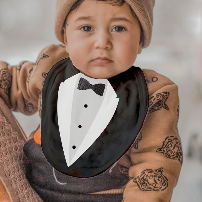 Black Suit & Bowtie Formal Baby Bib (Black Suit & Bowtie Formal Baby Bib
)