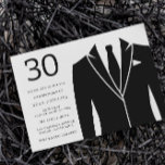 Black Suit & Tie 30th Birthday Party Invitation<br><div class="desc">Black Suit & Tie 30th Birthday Party Invitation

See matching collection in Niche and Nest Store

Many thanks</div>
