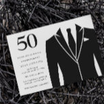 Black Suit & Tie 50th Birthday Party Invitation<br><div class="desc">Black Suit & Tie 50th Birthday Party Invitation

See matching collection in Niche and Nest Store

Many thanks</div>
