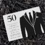 Black Suit & Tie 50th Birthday Party Invitation
