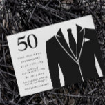 Black Suit & Tie 50th Birthday Party Invitation<br><div class="desc">Black Suit & Tie 50th Birthday Party Invitation

See matching collection in Niche and Nest Store

Many thanks</div>