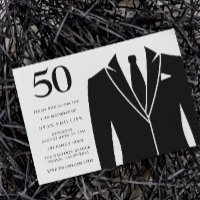 Black Suit & Tie 50th Birthday Party