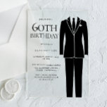 Black Suit & Tie Mens 60th Birthday Party Acrylic Invitations<br><div class="desc">Black Suit & Tie Mens 60th Birthday Party Acrylic Invitations

See matching collection in Niche and Nest Store

Many thanks</div>
