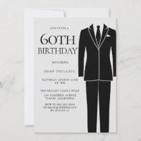 Black Suit & Tie Mens 60th Birthday Party