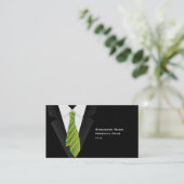 Black Suite Business Card (Standing Front)