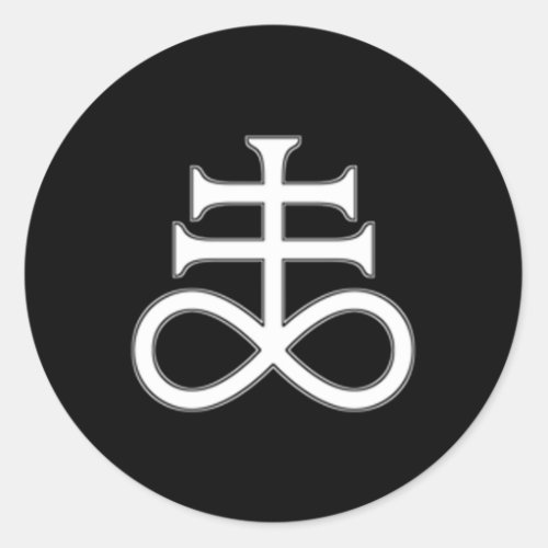 Black Sulphur Symbol Alchemy Leviathan Cross Satan Classic Round Sticker
