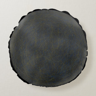 Black Sun  Round Pillow