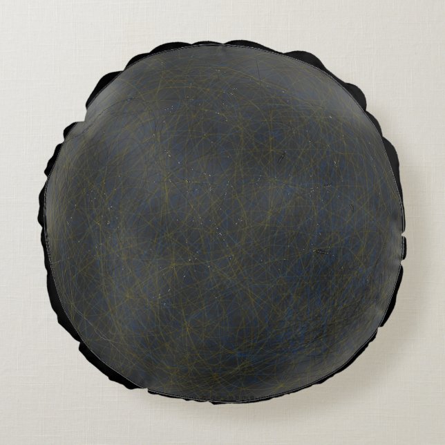 Black Sun  Round Pillow (Front)
