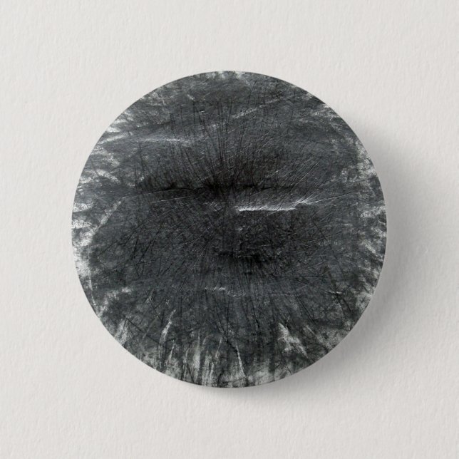 Black Sun silver gray graphite abstract Button (Front)