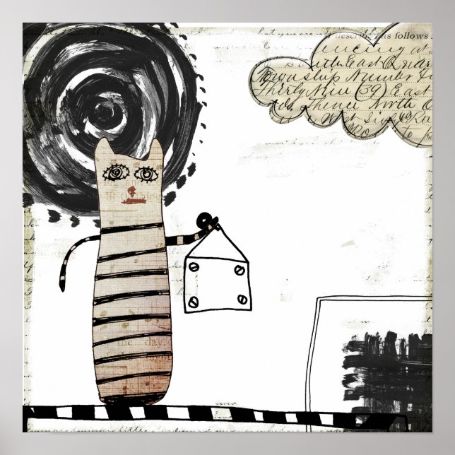 'black sun' surreal painting poster (Front)