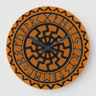 Black Sun Wall Clock 10 3/4 inches in diameter