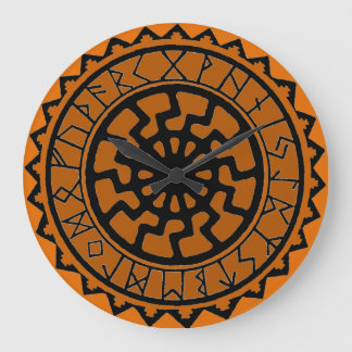 Black Sun Wall Clock 10 3/4 inches in diameter