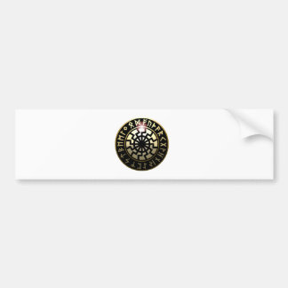 Black Sun wheel Bumper Sticker