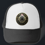 Black Sun wheel Trucker Hat<br><div class="desc">Black Sun wheel design</div>