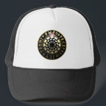 Black Sun wheel Trucker Hat<br><div class="desc">Black Sun wheel design</div>