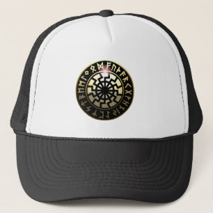 Black Sun wheel Trucker Hat