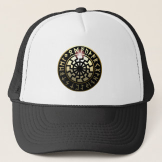 Black Sun wheel Trucker Hat