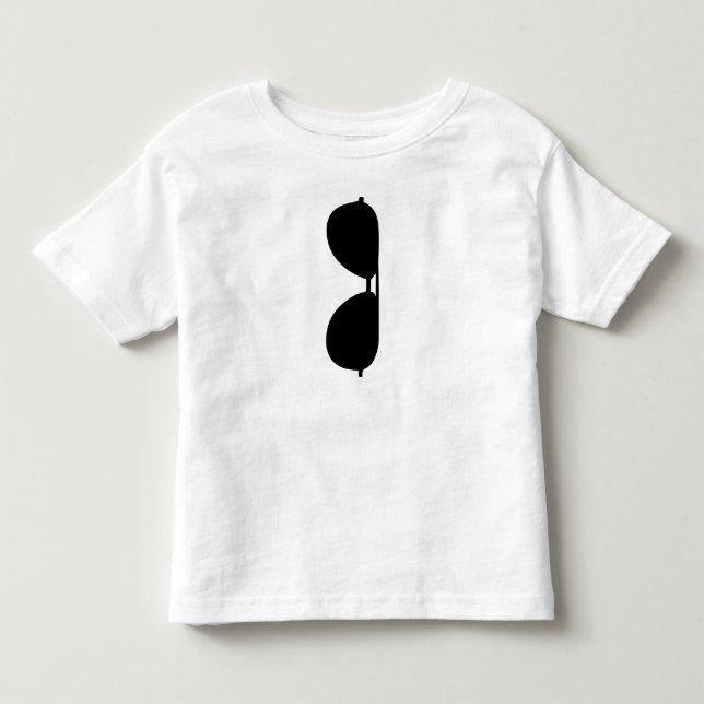 Black Sunglasses aviator glasses graphic baby boy Toddler T-shirt (Front)