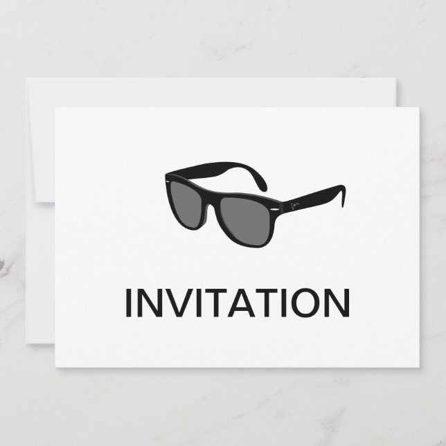 Black Sunglasses Invitation (Front)