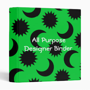 Black Suns  Moons Plain Simple Scrapbook Journal Binder