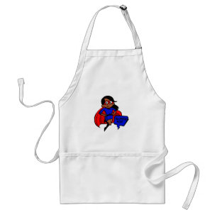 black super mom adult apron