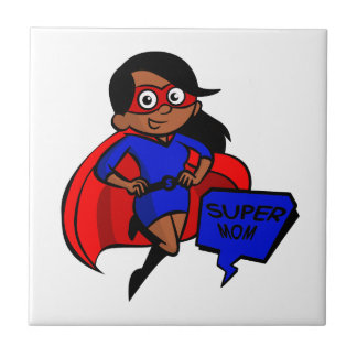 black super mom ceramic tile