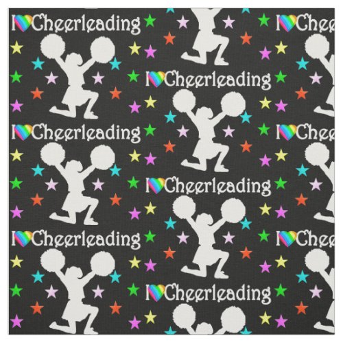 BLACK SUPER STAR CHEERLEADING FABRIC