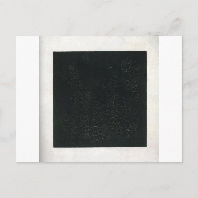 Black Suprematistic Square by Kazimir Malevich Postcard (Front)