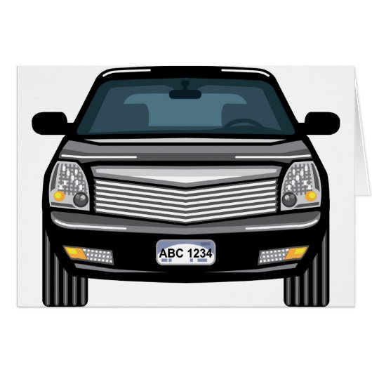 Black SUV front view Cards (Front Horizontal)