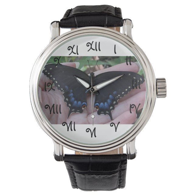 Black Swallowtail Butterfly#1-watch Watch (Front)