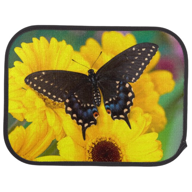 Black Swallowtail butterfly Car Floor Mat (Rear)