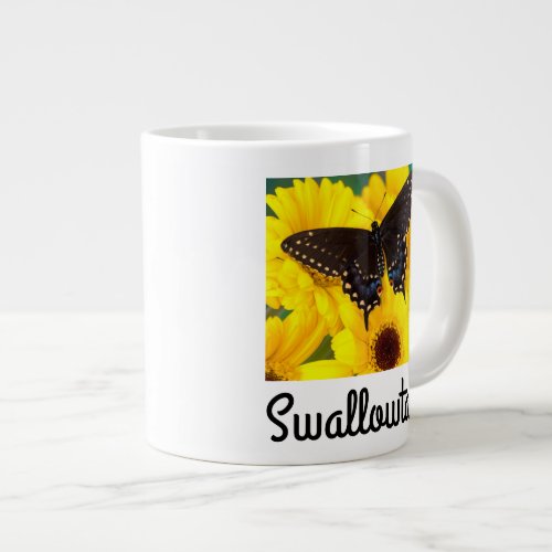 Black Swallowtail butterfly Large Coffee Mug